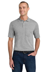 Joe's USA Men's 50/50 Jersey Knit Polo with a Pocket Oxford Small