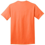Joe's USA Mens 5.4 - oz 100% Cotton T-Shirt Neon Orange Small Short Sleeve T-Shirts