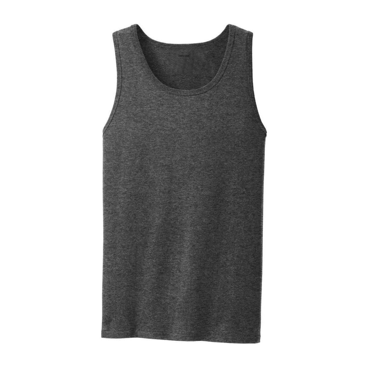Joe's USA Mens 5.4 - oz 100% Cotton Tank Tops in Sizes S - 4XL S Dark Heather Tank Tops