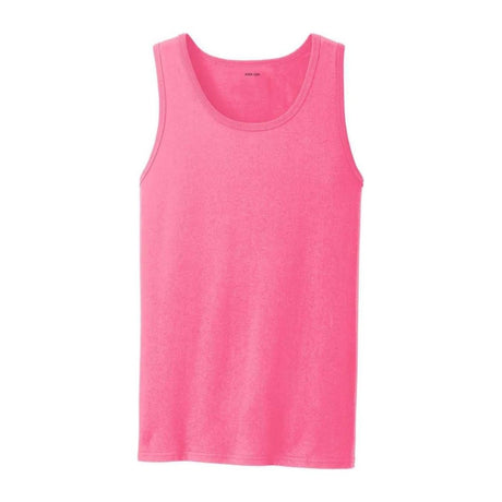 Joe's USA Mens 5.4 - oz 100% Cotton Tank Tops in Sizes S - 4XL S Neon Pink Tank Tops