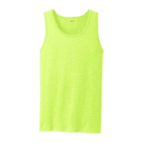 Joe's USA Mens 5.4 - oz 100% Cotton Tank Tops in Sizes S - 4XL S Neon Yellow Tank Tops