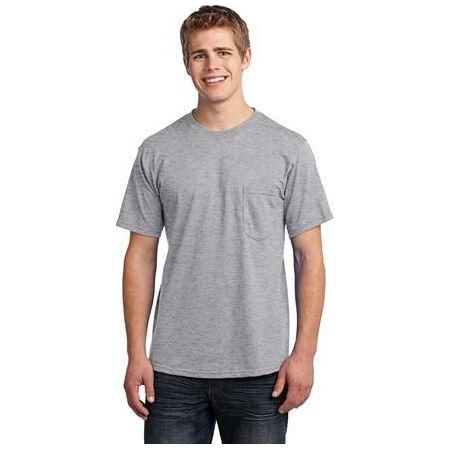 Joe's USA Men's All - American Tee with Pocket Large Athletic Heather Short Sleeve T-Shirts