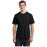 Joe's USA Men's All - American Tee with Pocket Medium Black Short Sleeve T-Shirts