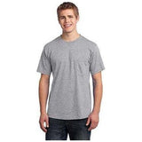 Joe's USA Men's All - American Tee with Pocket Small Athletic Heather Short Sleeve T-Shirts
