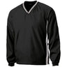 Joe's USA Men's Athletic V - Neck Raglan Wind Shirts in Regular & Big Sizes - XS - 6XL Black / White XS