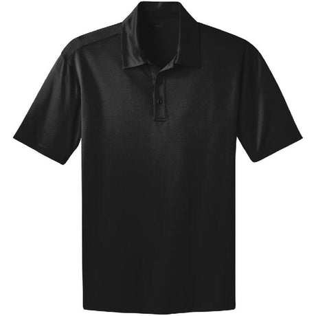 Joe's USA Men's Big & Tall Short Sleeve Moisture Wicking Silk Touch Polo Shirt Black X - Small
