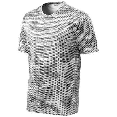 Joe's USA Men's Camo Hex Workout Tee White XS Short Sleeve T-Shirts