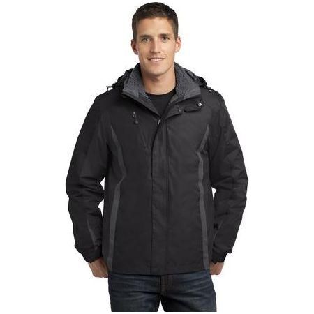 Joe's USA Men's Colorblock 3 - in - 1 Jacket 3X - Large Black/Black/Magnet Grey Insulated Jackets