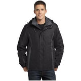Joe's USA Men's Colorblock 3 - in - 1 Jacket Medium Black/Black/Magnet Grey Insulated Jackets