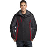 Joe's USA Men's Colorblock 3 - in - 1 Jacket X - Small Black/Magnet Grey/Signal Red Insulated Jackets