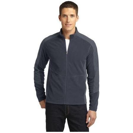 Joe's USA Men's Colorblock Microfleece Jacket Battleship Grey/Pearl Grey Large Fleece Jackets