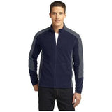 Joe's USA Men's Colorblock Microfleece Jacket True Navy/Pearl Grey Large Fleece Jackets