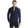 Joe's USA Men's Colorblock Microfleece Jacket True Navy/Pearl Grey X - Small Fleece Jackets
