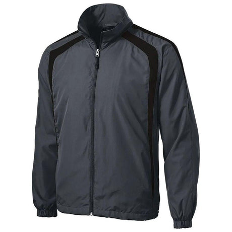 Joe's USA Men's Colorblock Raglan Jacket X - Small Black/Graphite Jackets