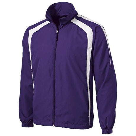 Joe's USA Men's Colorblock Raglan Jacket X - Small Purple/White Jackets