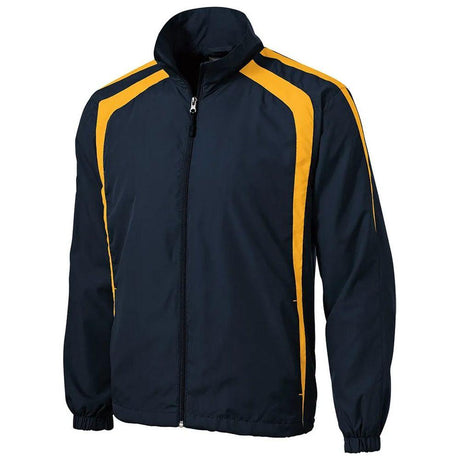Joe's USA Men's Colorblock Raglan Jacket X - Small True Navy/Gold Jackets