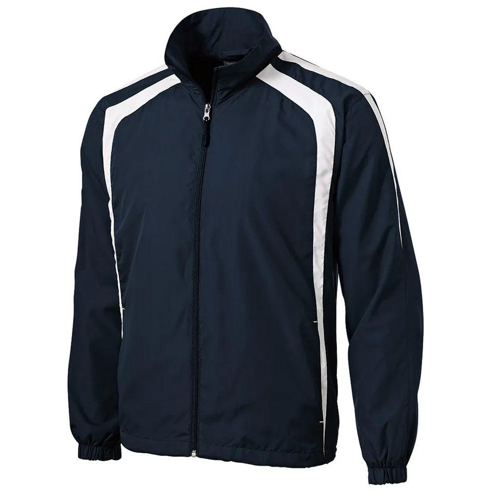 Joe's USA Men's Colorblock Raglan Jacket X - Small True Navy/White Jackets