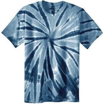 Men's Colorful Tie-Dye T-Shirt - 100% Cotton Pigment-Dyed Te