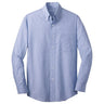 Joe's USA Men's Crosshatch Easy Care Shirt Chambray Blue X - Small Dress Shirt