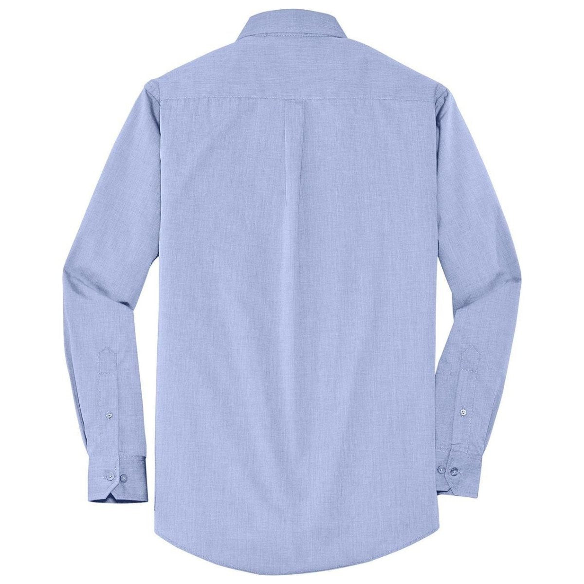 Joe's USA Men's Crosshatch Easy Care Shirt Chambray Blue X - Small Dress Shirt