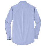 Joe's USA Men's Crosshatch Easy Care Shirt Chambray Blue X - Small Dress Shirt