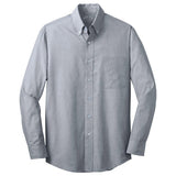 Joe's USA Men's Crosshatch Easy Care Shirt Navy Frost X - Small Dress Shirt