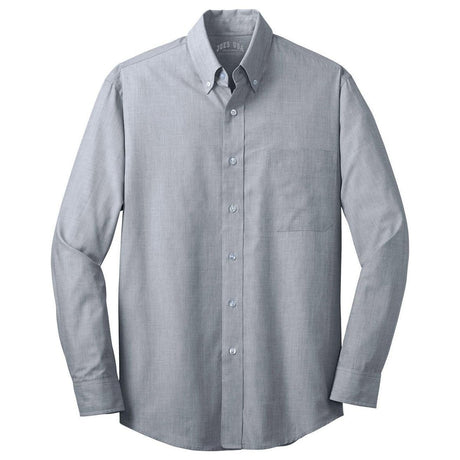 Joe's USA Men's Crosshatch Easy Care Shirt Navy Frost X - Small Dress Shirt