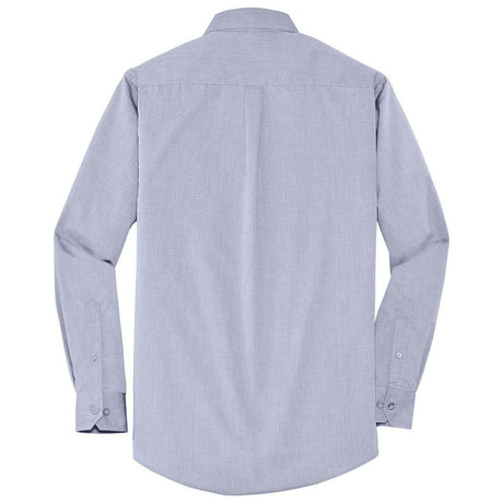 Joe's USA Men's Crosshatch Easy Care Shirt Navy Frost X - Small Dress Shirt