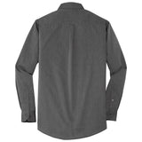 Joe's USA Men's Crosshatch Easy Care Shirt Soft Black X - Small Dress Shirt