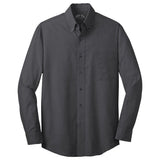 Joe's USA Men's Crosshatch Easy Care Shirt Soft Black X - Small Dress Shirt