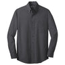 Joe's USA Men's Crosshatch Easy Care Shirt Soft Black X - Small Dress Shirt