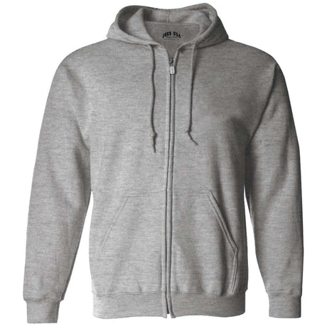 Joe's USA Men's Full Zipper Hoodies - Hooded Sweatshirts in 28 Colors. Sizes S - 5XL Athletic Heather S Zip Hoodies