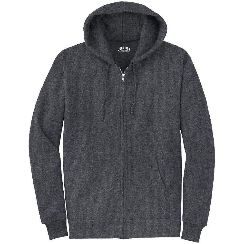 Joe's USA® Men's Full-Zip Hoodie – 28 Colors S–5XL | Wholesale