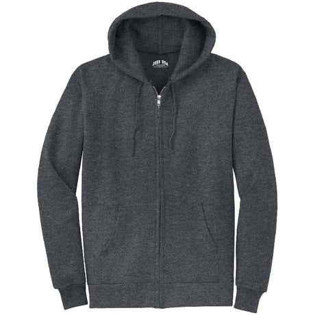 Joe's USA Men's Full Zipper Hoodies - Hooded Sweatshirts in 28 Colors. Sizes S - 5XL Dark Heather Grey S Zip Hoodies