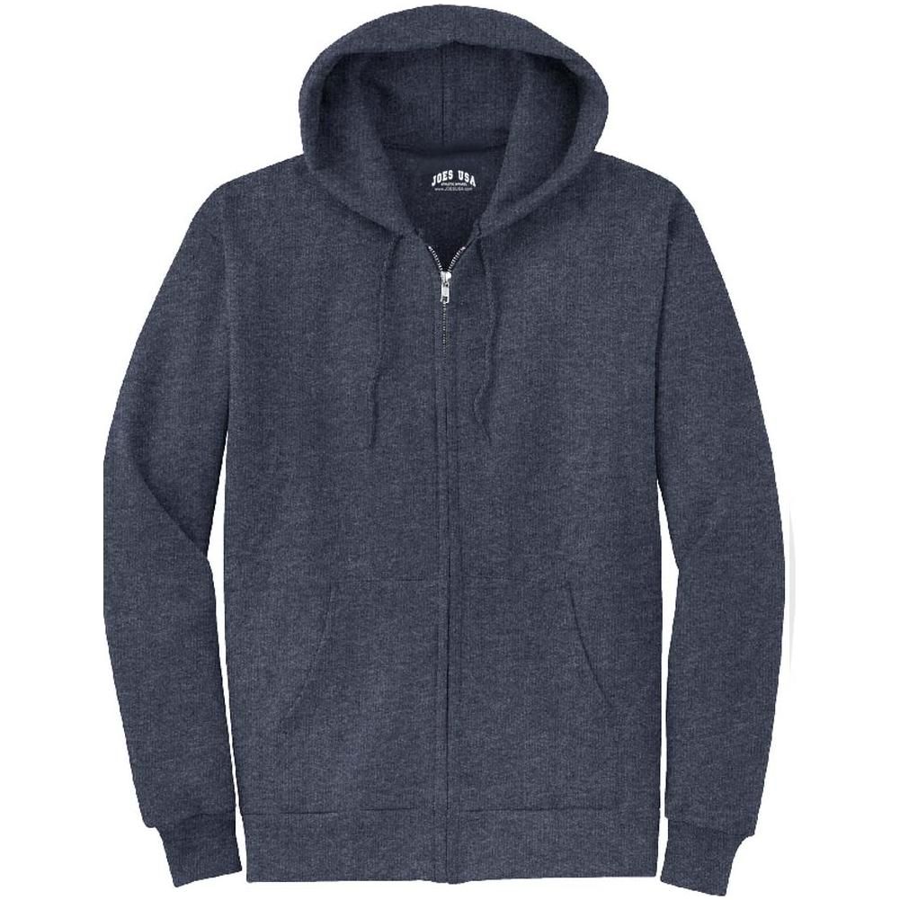 Joe's USA® Men's Full-Zip Hoodie – 28 Colors S–5XL | Wholesale