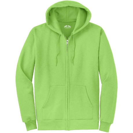 Joe's USA Men's Full Zipper Hoodies - Hooded Sweatshirts in 28 Colors. Sizes S - 5XL Lime Green S Zip Hoodies
