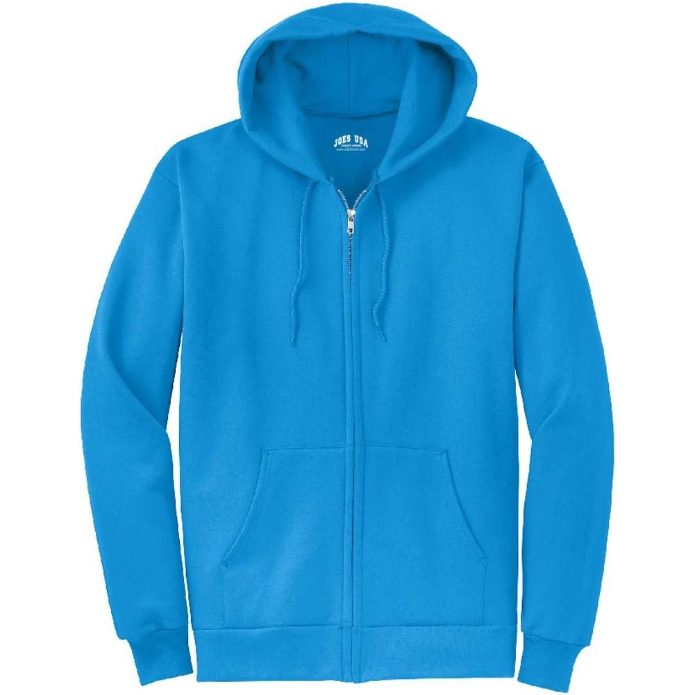 Joe's USA® Men's Full-Zip Hoodie – 28 Colors S–5XL | Wholesale