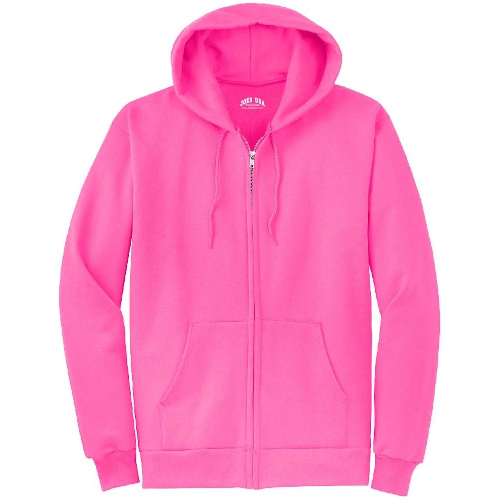 Joe's USA® Men's Full-Zip Hoodie – 28 Colors S–5XL | Wholesale