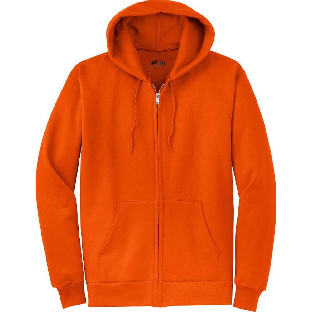 Joe's USA® Men's Full-Zip Hoodie – 28 Colors S–5XL | Wholesale