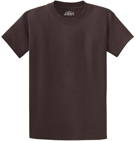 Joe's USA Men's Heavyweight 6.1 - ounce, 100% Cotton T-Shirt Dark Chocolate S T-Shirts