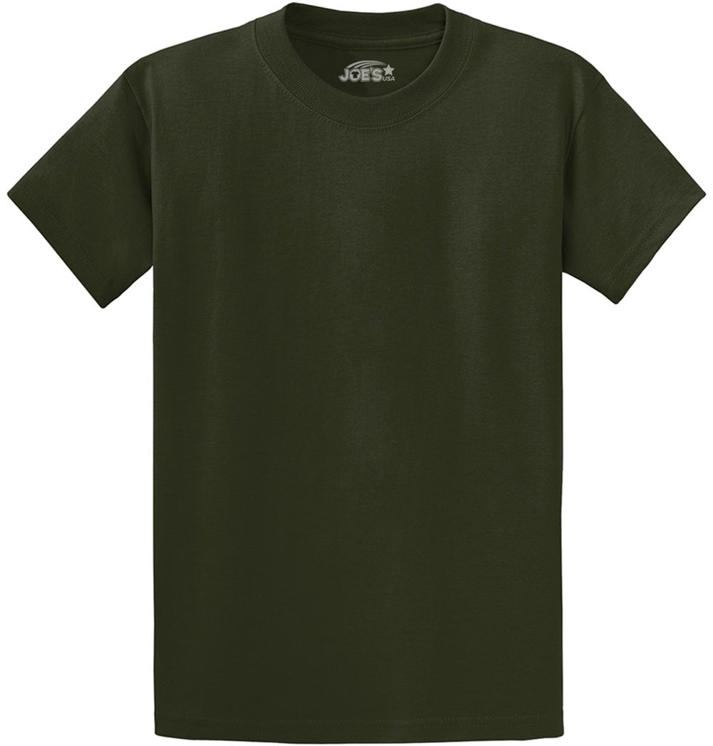 Joe's USA Men's Heavyweight 6.1 - ounce, 100% Cotton T-Shirt Forest Green S T-Shirts