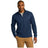 Joe's USA Men's Heavyweight Vertical Texture 1/4 - Zip Pullover Regatta Blue/ Iron Grey X - Small