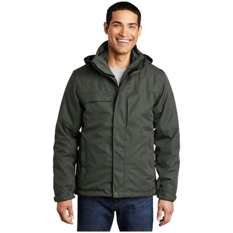 Joe's USA Men's Herringbone 3 - in - 1 Parka Black X - Small Insulated Jackets