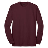 Joe's USA Men's Long Sleeve 50/50 Cotton/Poly T-Shirt Athletic Maroon S Long Sleeve T-Shirts