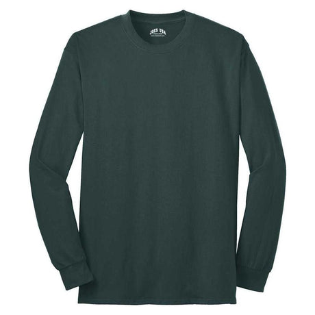 Joe's USA Men's Long Sleeve 50/50 Cotton/Poly T-Shirt Dark Green S Long Sleeve T-Shirts