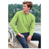 Joe's USA Men's Long Sleeve 50/50 Cotton/Poly T-Shirt Lime S Long Sleeve T-Shirts