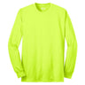 Joe's USA Men's Long Sleeve 50/50 Cotton/Poly T-Shirt Safety Green S Long Sleeve T-Shirts