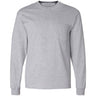 Joe's USA Men's Long Sleeve Essential T-Shirt with Pocket ON SALE Athletic Heather X - Large Short Sleeve T-Shirts