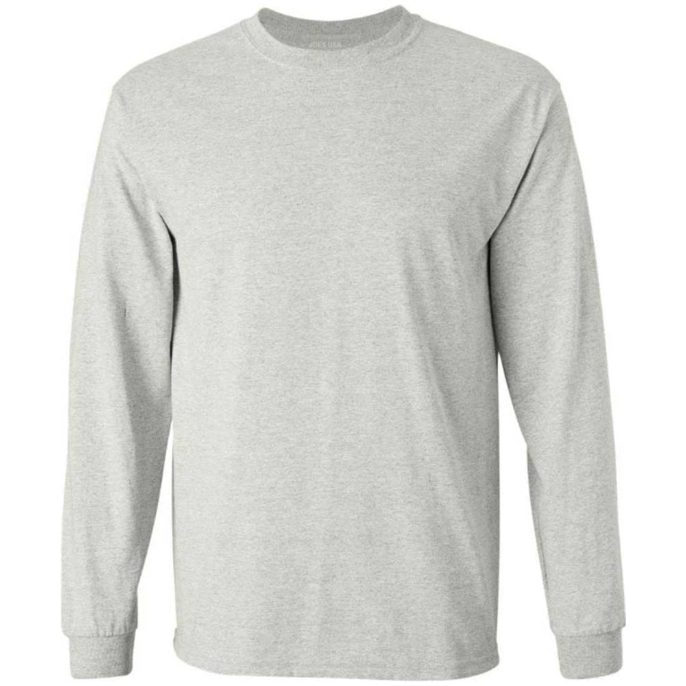 Joe's USA Men's Long Sleeve Heavyweight Cotton T-Shirts in Regular, Big & Tall Ash Small Long Sleeve T-Shirts