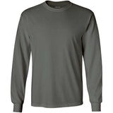 Joe's USA Men's Long Sleeve Heavyweight Cotton T-Shirts in Regular, Big & Tall Charcoal Small Long Sleeve T-Shirts